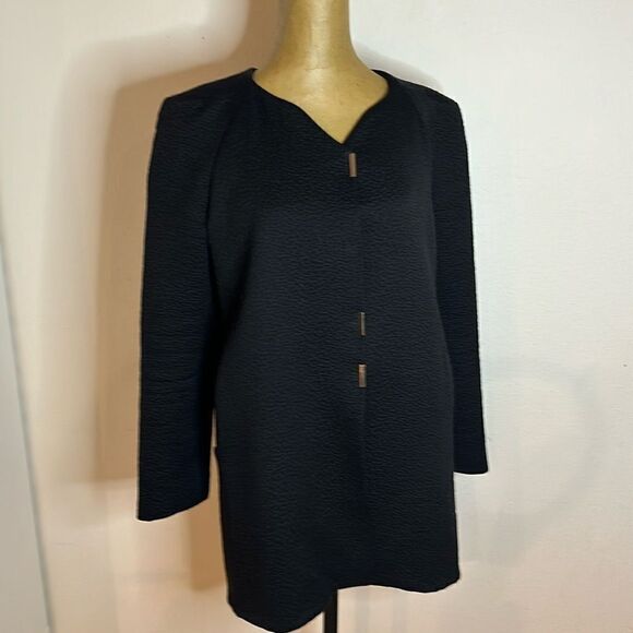 Ba&sh sz 1, M jacket black with gold details wool cotton  blend shoulder detail - Picture 1 of 9